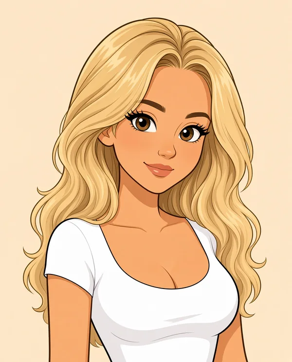 Candysamira – gezeichnetes Porträt des deutschen Amateur-Models